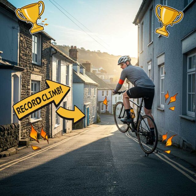 Récord Mundial Pedaleando Hacia Atrás por la Calle Más Empinada del Planeta