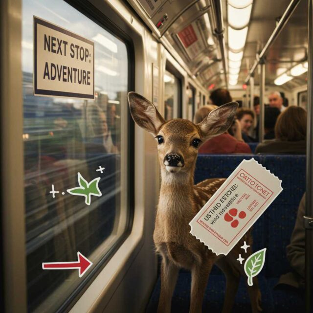 Un billete para Bambi: el ciervo que se fue de excursión en tren