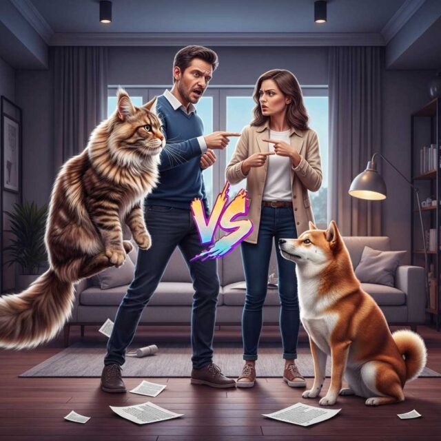 El surrealista divorcio por un gato y un perro que no se soportan