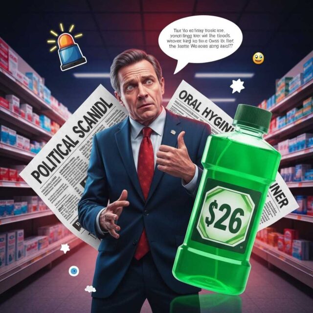 La cara historia del enjuague bucal de 26 dólares de un candidato político La cara historia del enjuague bucal de 26 dólares de un candidato político