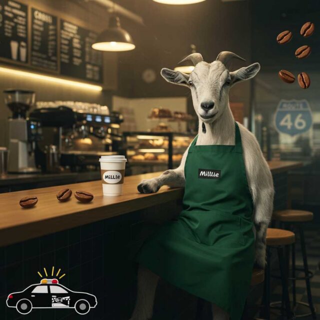 Una cabra, una fuga y un final inesperado en un Starbucks