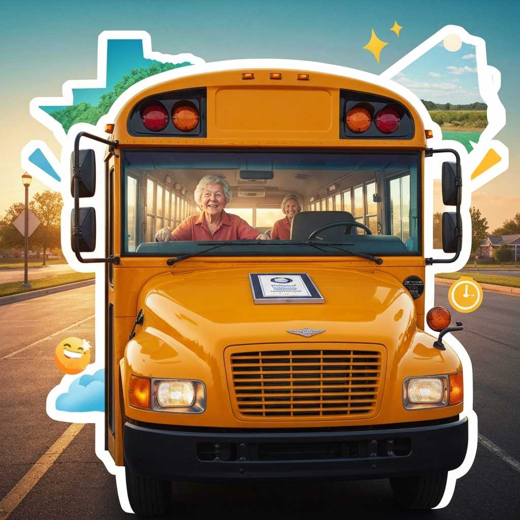 La incansable abuela de Texas que conduce un autobús y bate récords