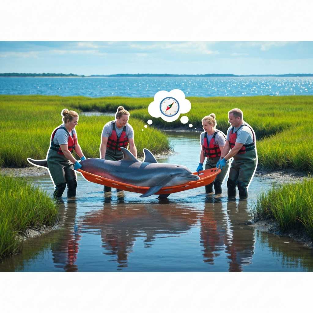 Delfines aventureros se equivocan de camino y acaban en un arroyo de Massachusetts