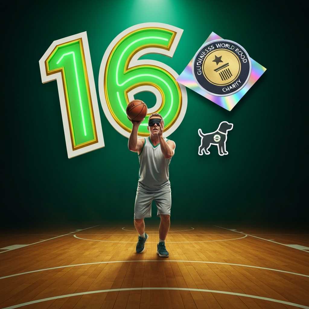 El irlandés que encestó 16 tiros libres con los ojos vendados