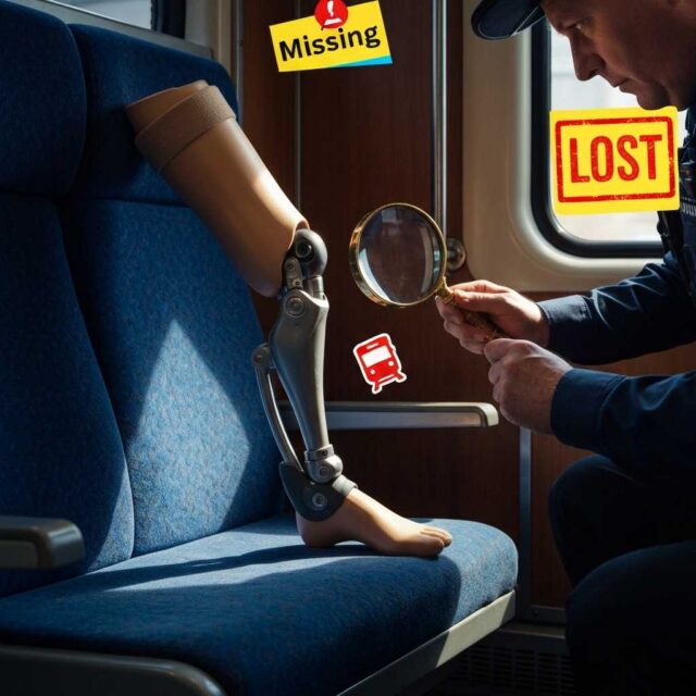 La surrealista búsqueda de una pierna ortopédica olvidada en un tren