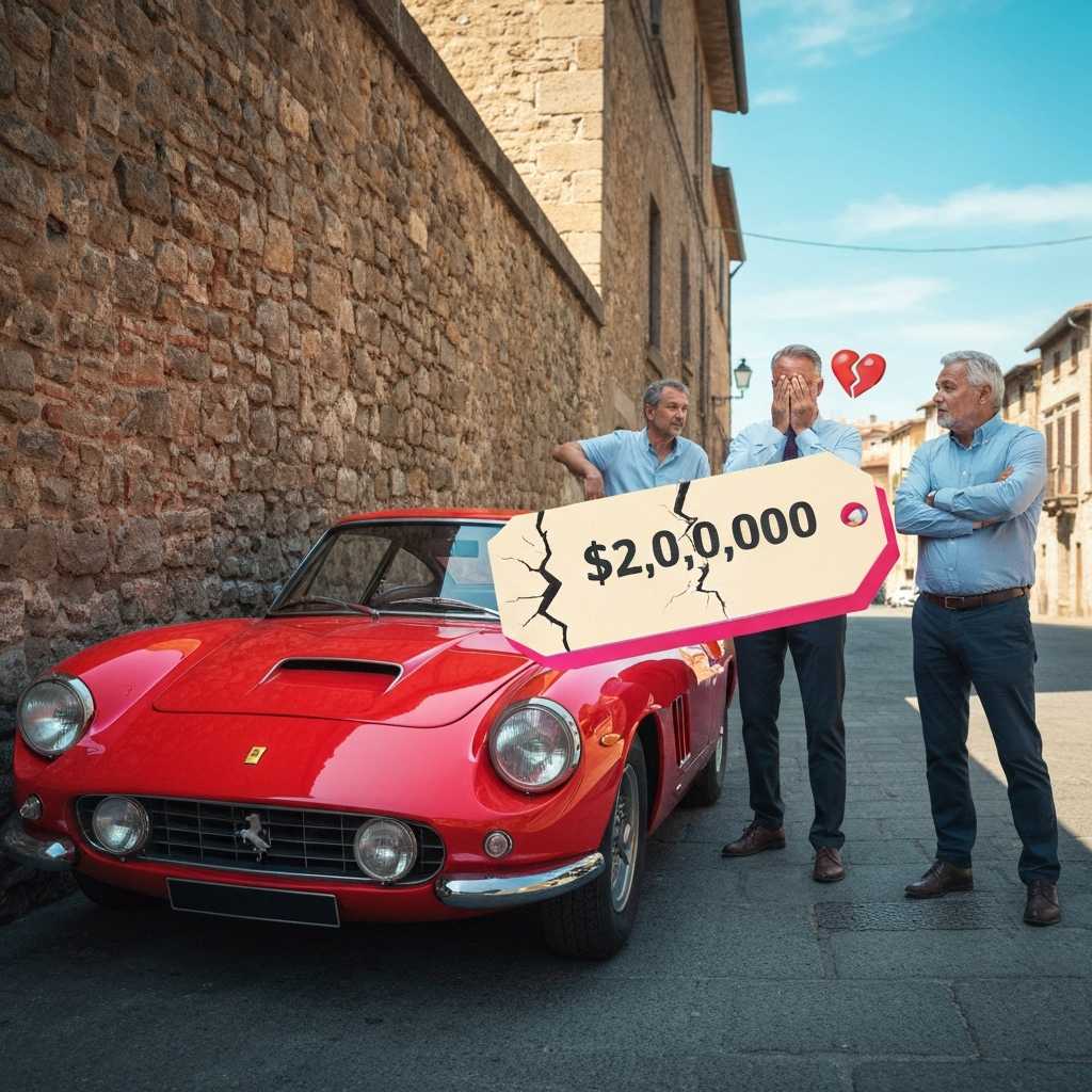 Un ligón destroza un Ferrari de dos millones de euros al intentar impresionar a su pareja