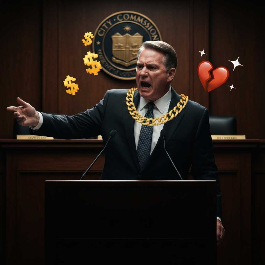 El gerente municipal que se indignó por un meme de IA con cadena de oro