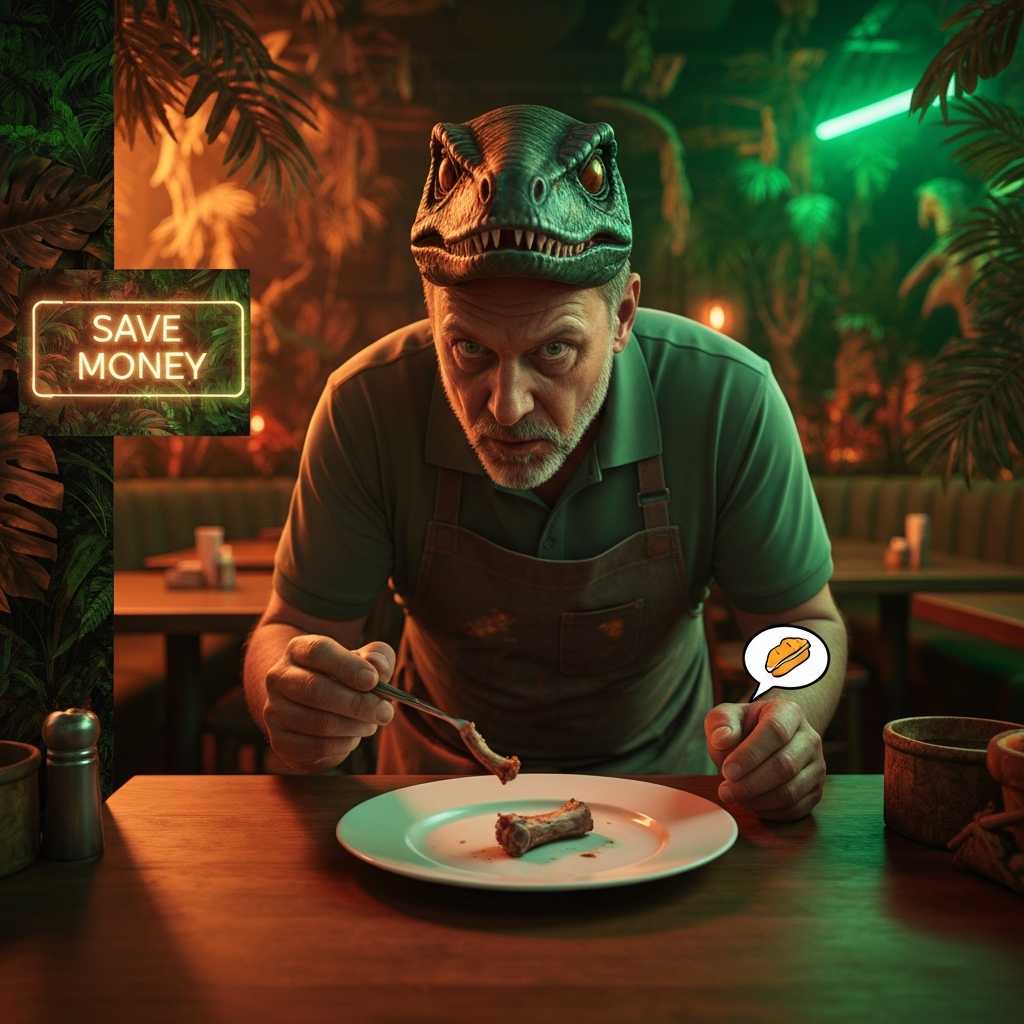 El dueño del restaurante jurásico que liquida las sobras de sus clientes