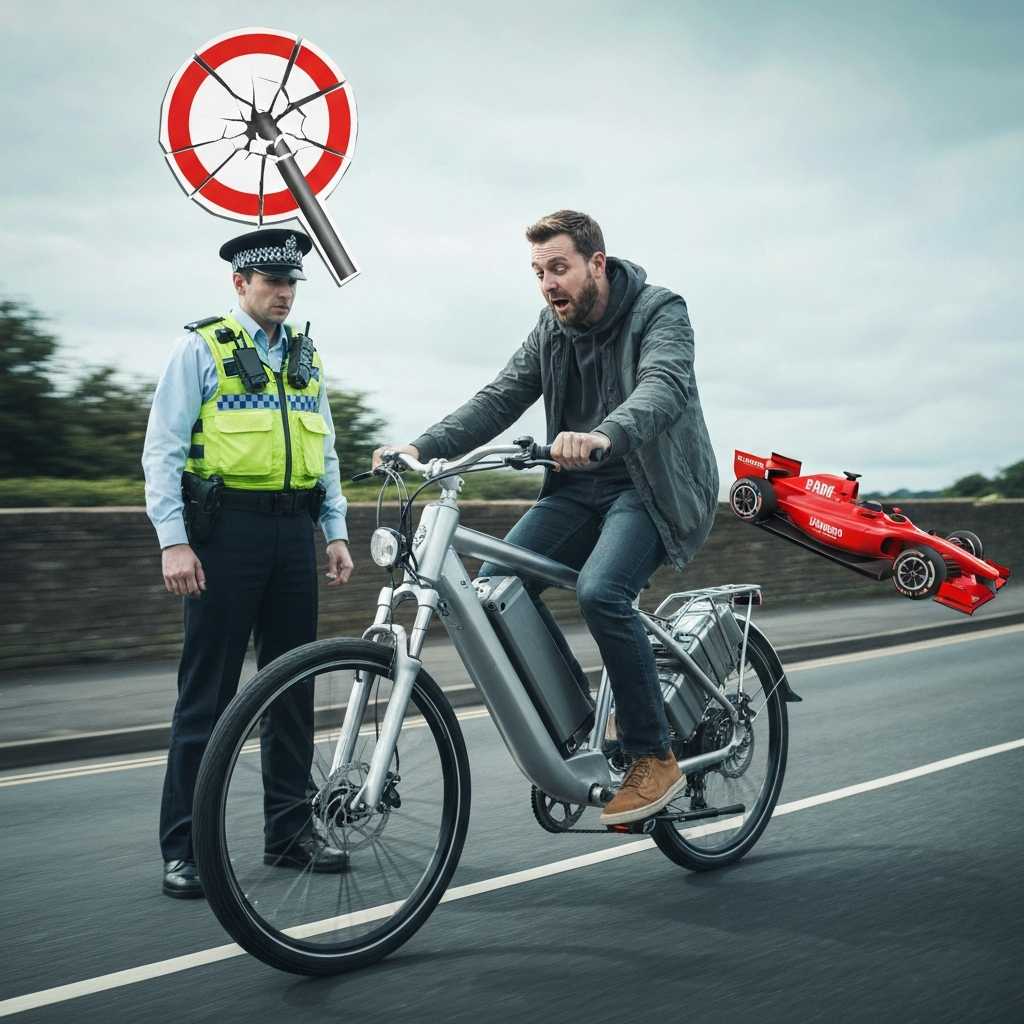 Confiscada una bicicleta eléctrica que quería ser un Fórmula 1