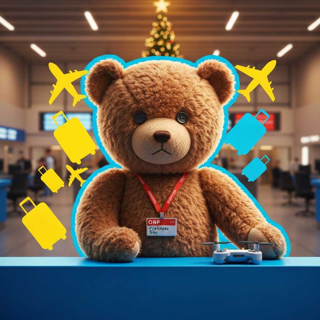 Un aeropuerto convierte a un osito de peluche perdido en su nuevo empleado estrella