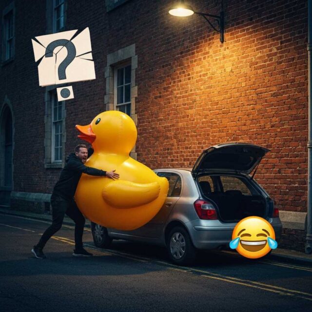 El misterio del pato hinchable gigante robado en Lancaster