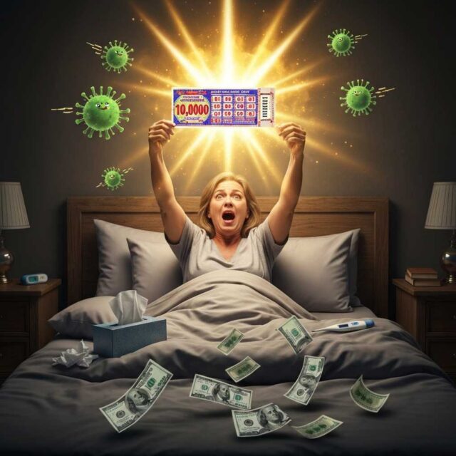 De la cama al millón la gripe le trajo un premio gordo