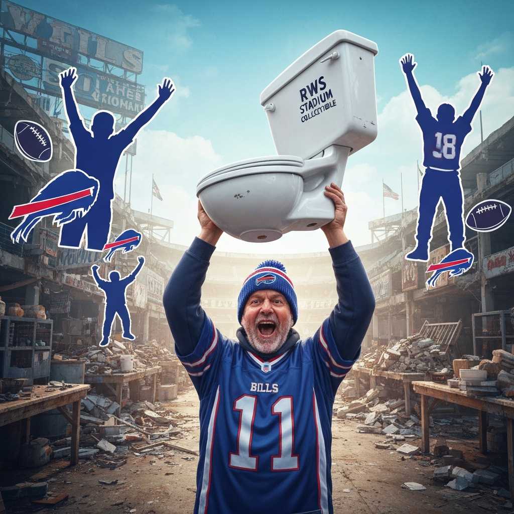 Los fans de los Buffalo Bills tienen la oportunidad de comprar el inodoro de su antiguo estadio