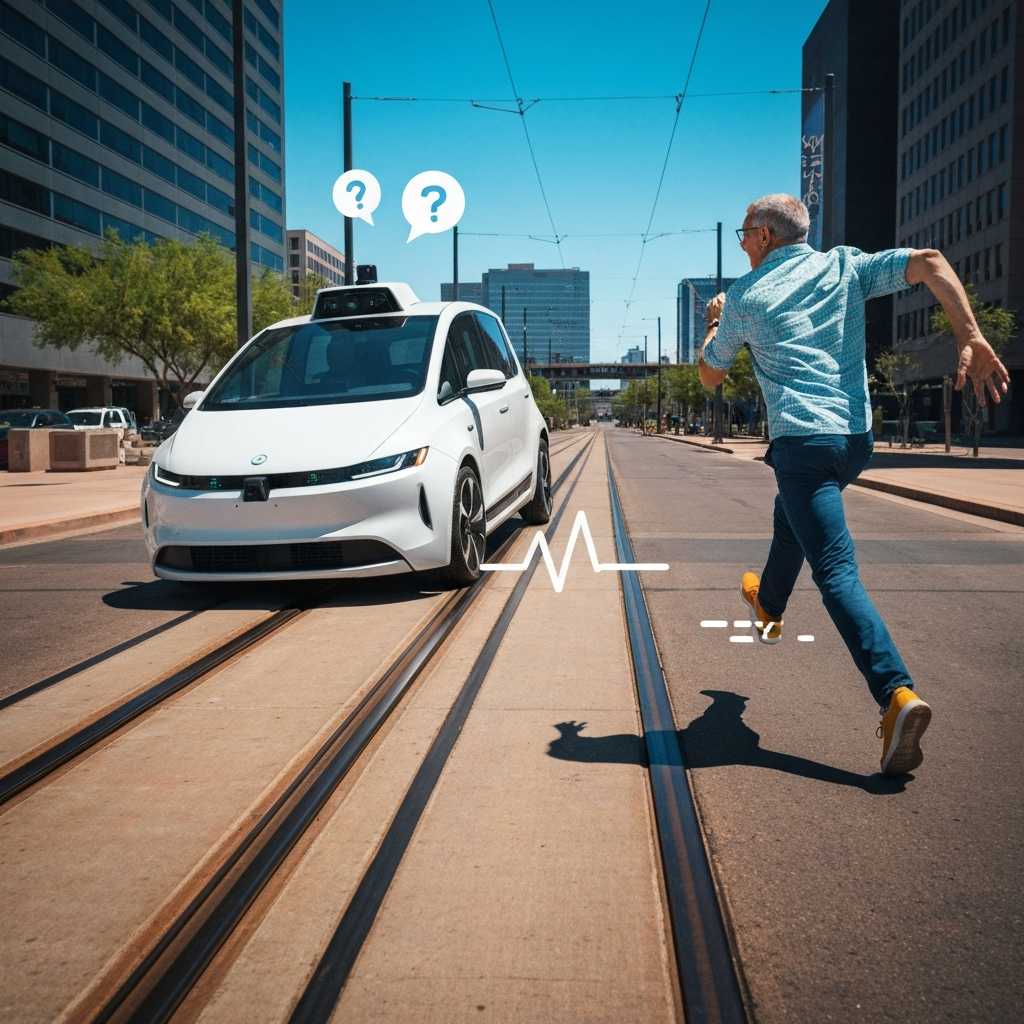 El Waymo que se creyó tren y su pasajero fugitivo