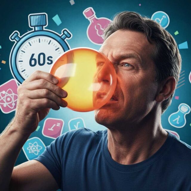 El hombre que bate récords con la nariz revienta 21 globos en 60 segundos