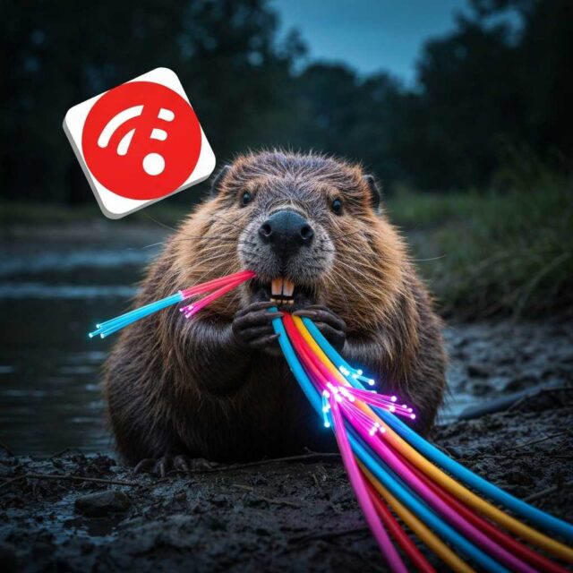 El castor rebelde de Dallas que dejó a miles sin internet por culpa de un snack de fibra óptica