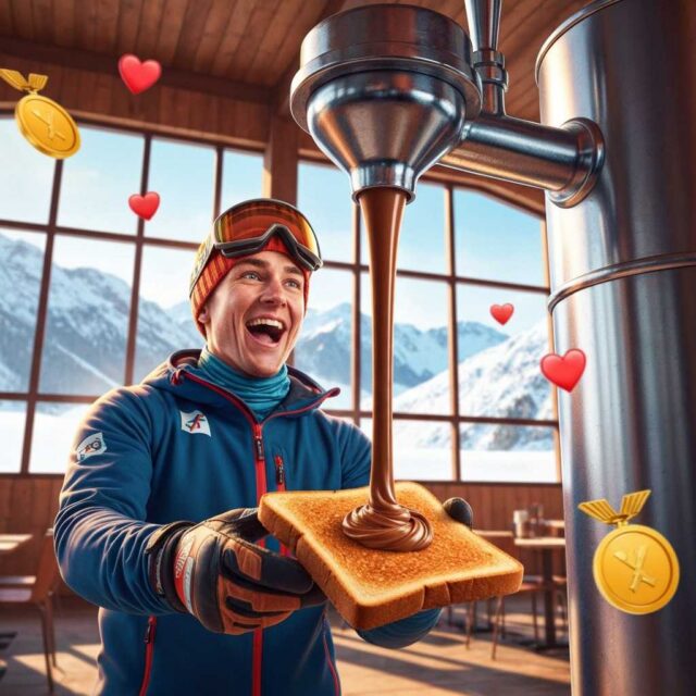 Los atletas de las próximas Olimpiadas de Invierno tendrán un grifo gigante de Nutella Los atletas de las próximas Olimpiadas de Invierno tendrán un grifo gigante de Nutella