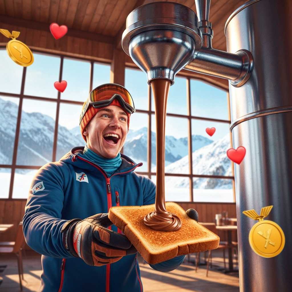 Los atletas de las próximas Olimpiadas de Invierno tendrán un grifo gigante de Nutella