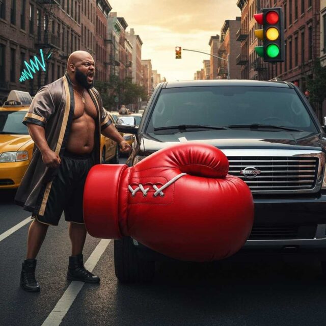 Jarrell Miller, el boxeador de peso pesado que usa su coche como guante de boxeo