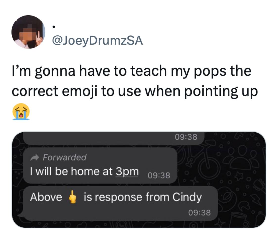 Padre haciendo una peineta digital