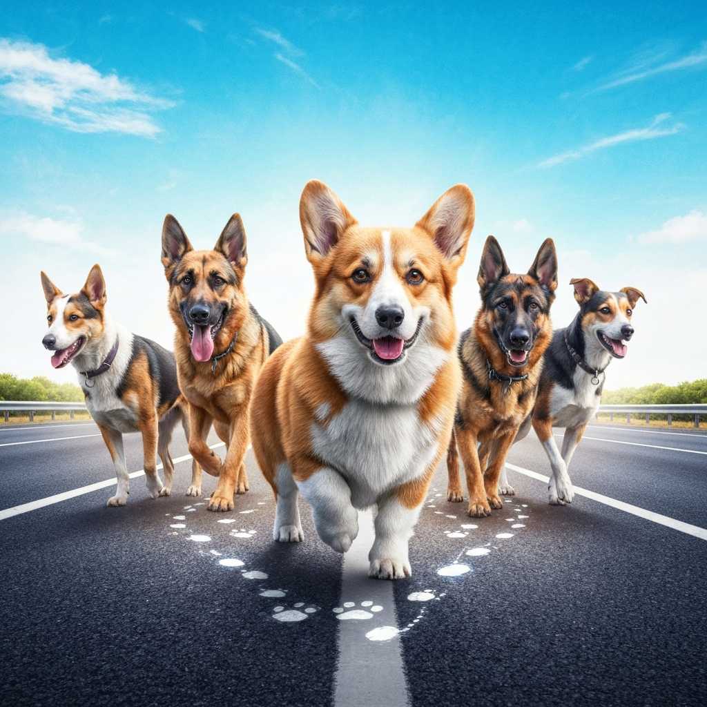 Siete valientes perros escapan de un camión y recorren kilómetros juntos para volver a casa