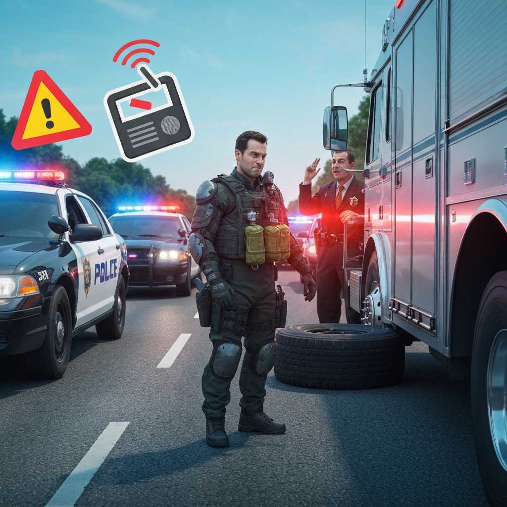 Una persecucion a alta velocidad termina con la policia encanonando por error a su propio companero de los artificieros