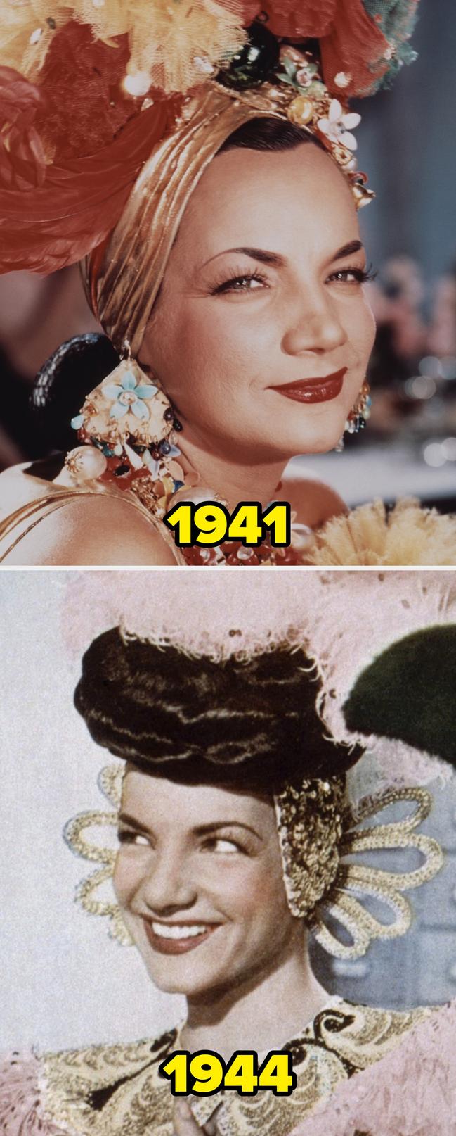 Carmen Miranda antes y después