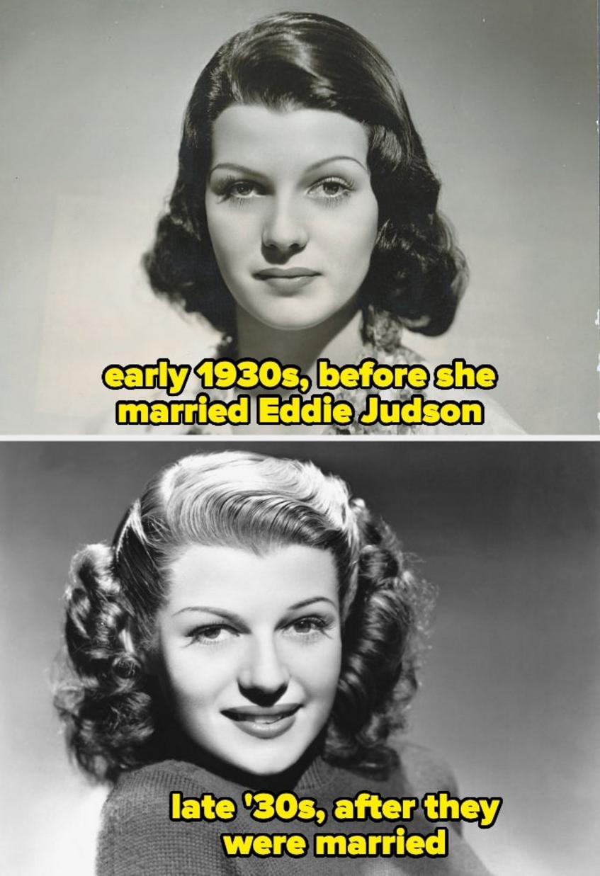 Rita Hayworth antes y después