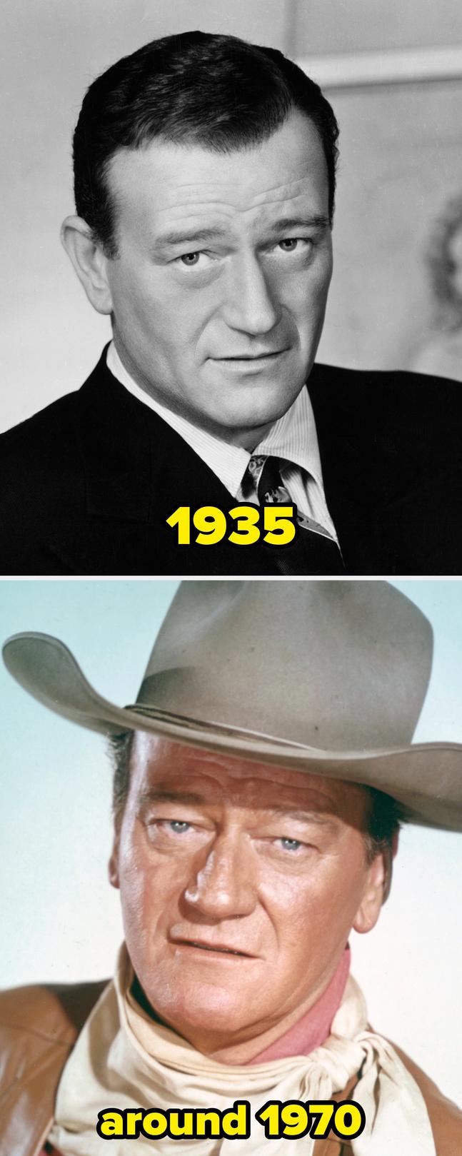 John Wayne antes y después