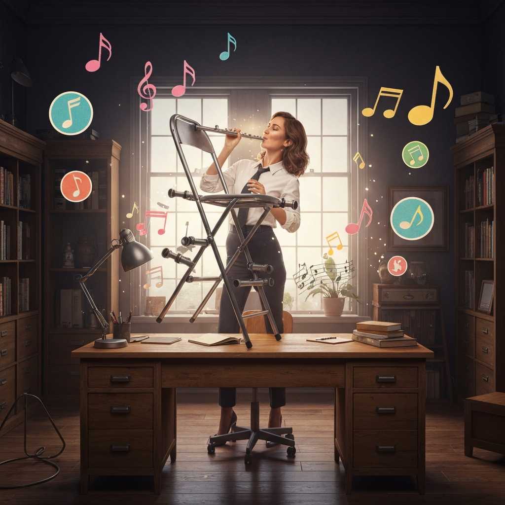 Amaia sorprende en el Tiny Desk de NPR tocando una flauta hecha con una silla plegable