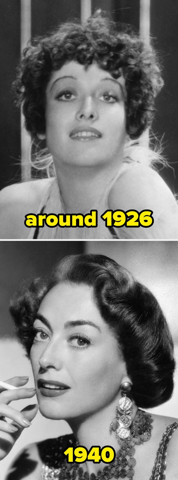 Joan Crawford antes y después