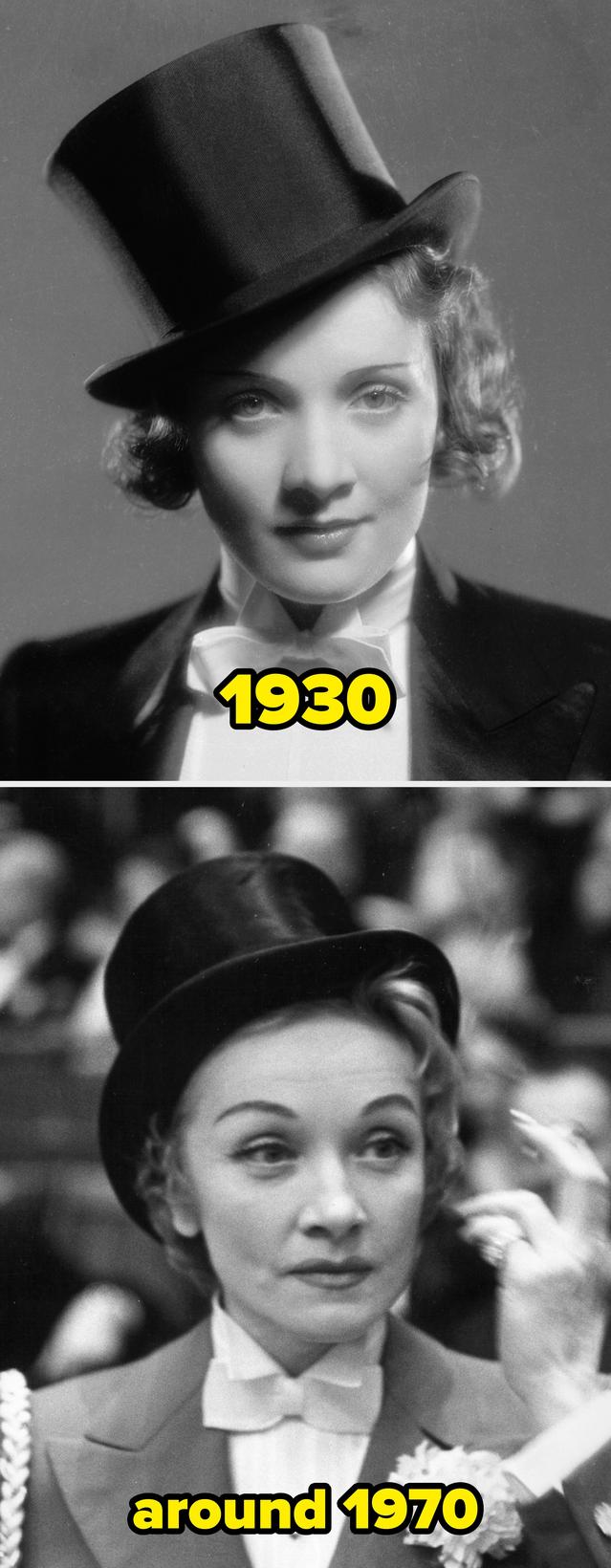 Marlene Dietrich antes y después