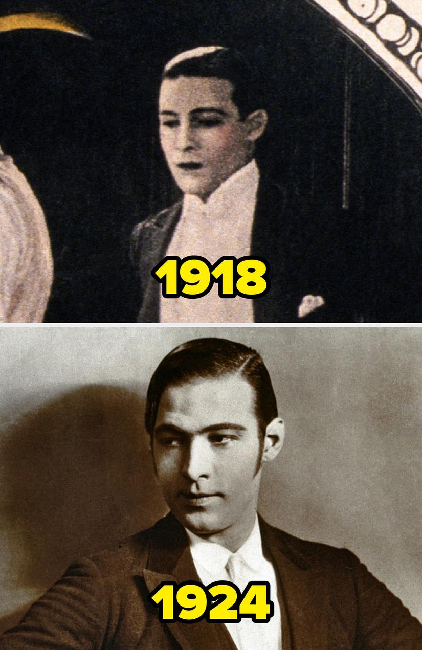 Rudolph Valentino antes y después