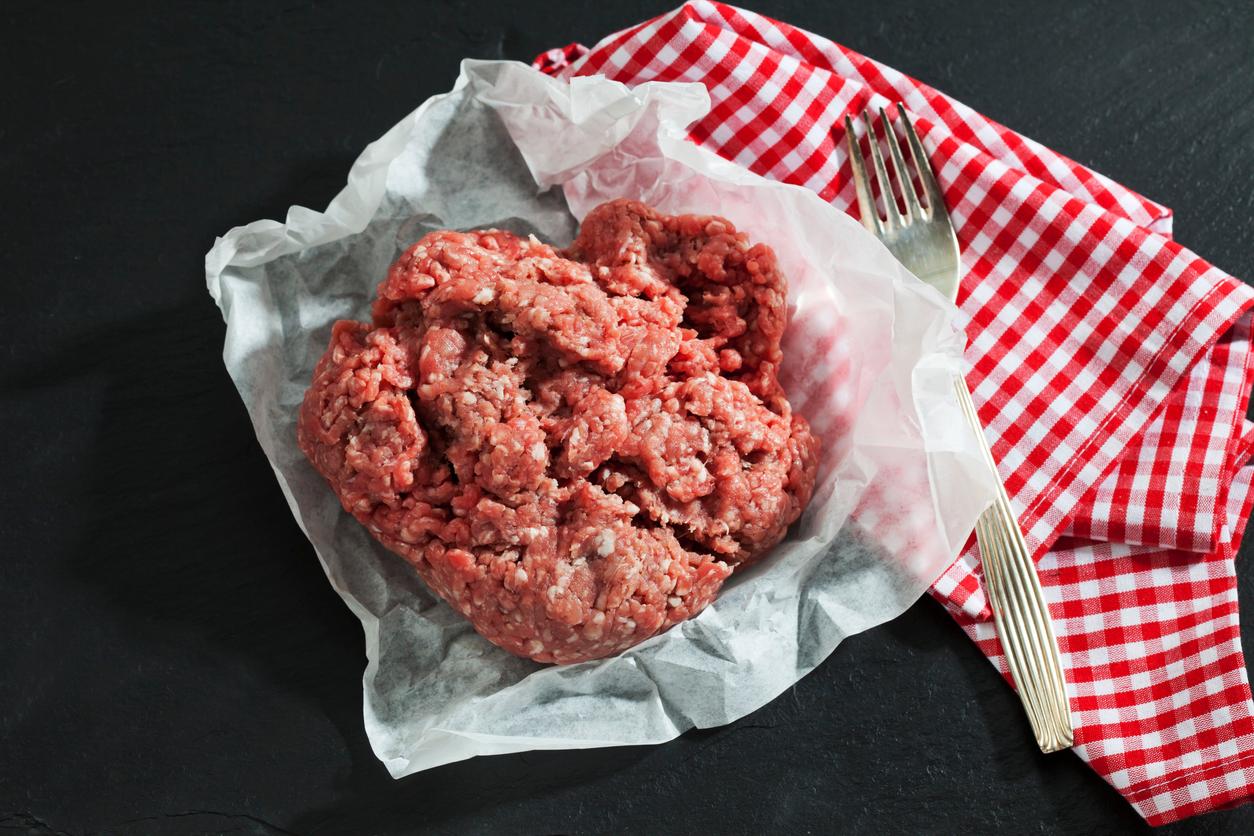 Raw ground beef