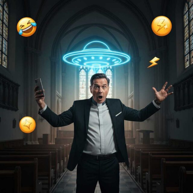 Un pastor afirma que los extraterrestres inventaron el cristianismo y luego admite que se lo inventó él Un pastor afirma que los extraterrestres inventaron el cristianismo y luego admite que se lo inventó él