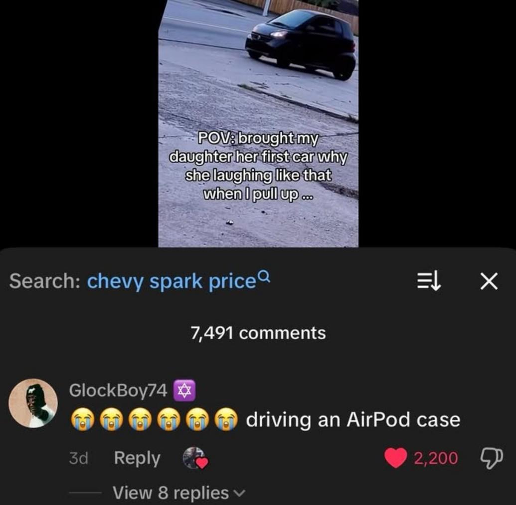 Coche pequeño comparado con AirPods