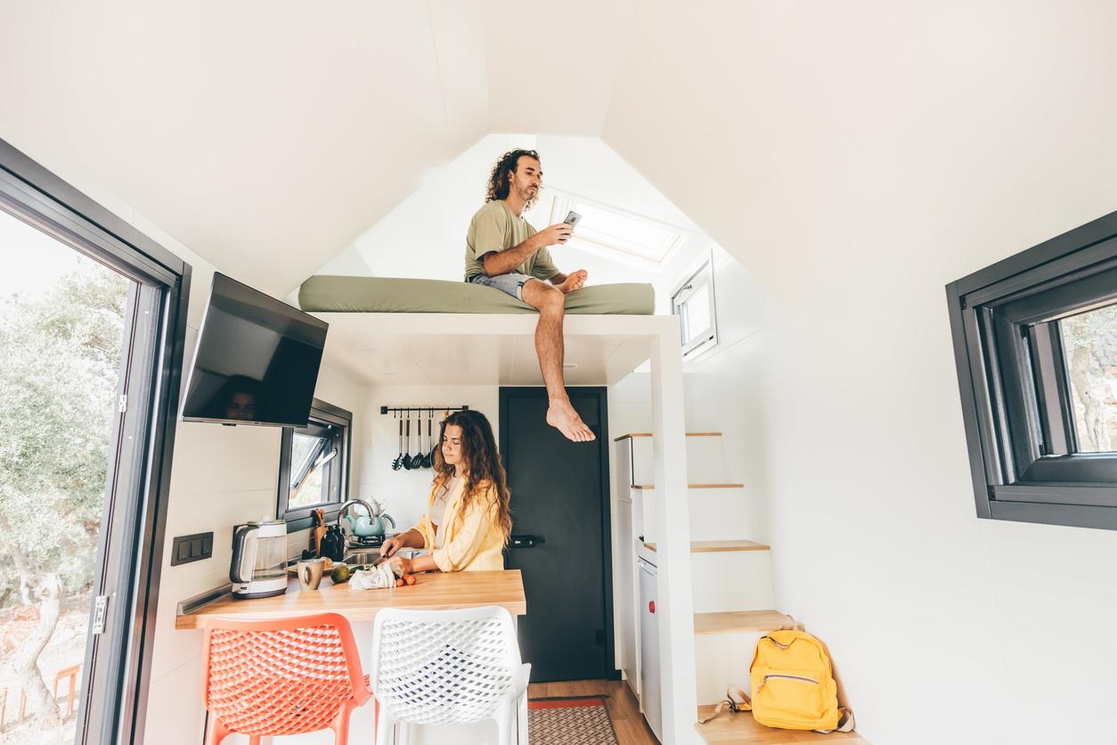 Interior de una minicasa